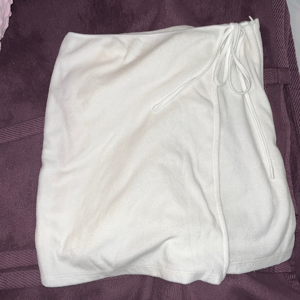white towel mini skirt
